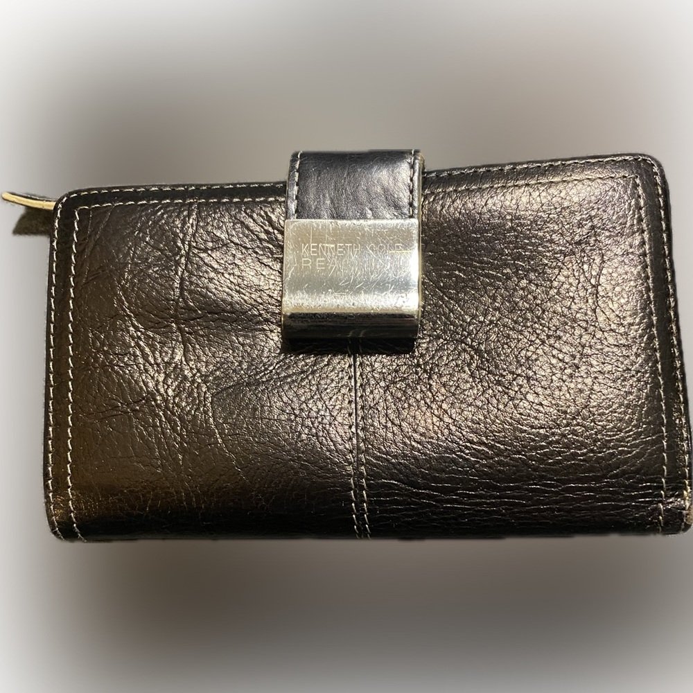 Black leather wallet